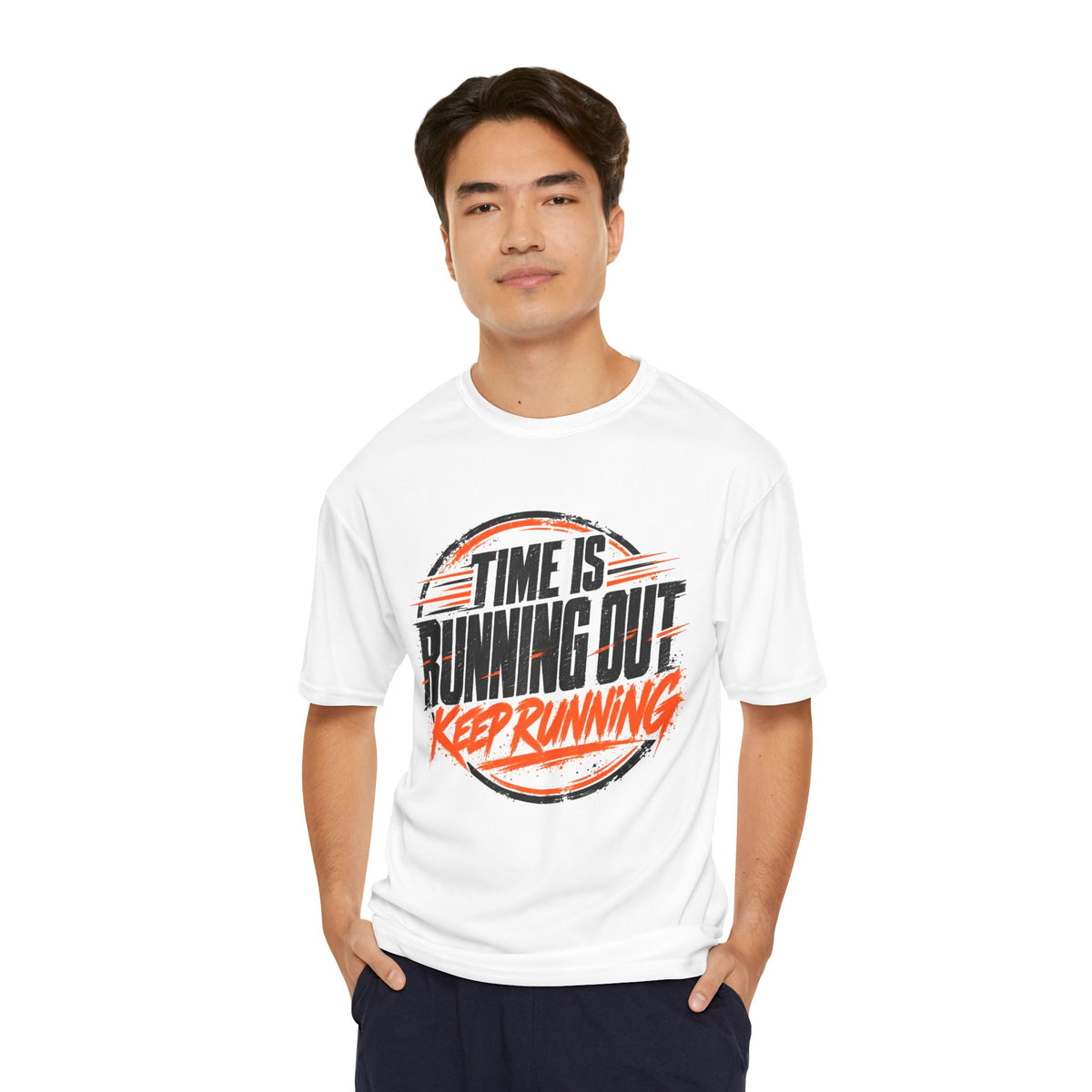 WERUNTOGETHER -Time is running out keep running -Men's Performance T-Shirt